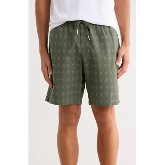 Scotch & Soda Geometric Print Stretch Cotton Shorts in Thyme at Nordstrom Rack, Size X-Large