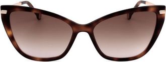Carolina Herrera Ladies Brown Rectangular Sunglasses HER 0262/S