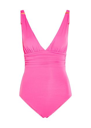 Melissa Odabash Panarea Plunge V-neck Swimsuit - Pink - 48 (UK16 / XL)