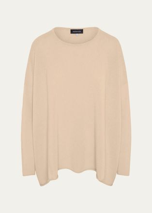 Eskandar Cashmere A-Line Bateau Neck Sweater - Long