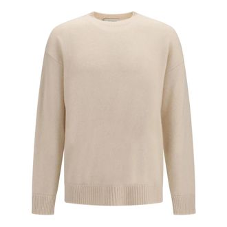 Laneus Jersey de cuello redondo de cachemira y seda - Knitwear - Hombre - Beige - XL