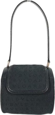 Bulgari Pre-owned Mini Bags, female, Black, Size: ONE SIZE Pre-owned Canvas Mini Bag