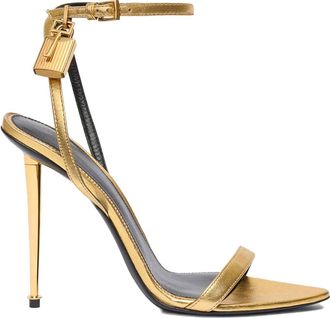 Tom Ford Laminated Nappa Padlock Pointy Naked Sandals