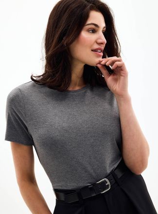 Contemporaine Womens Flowy crew-neck T-shirt