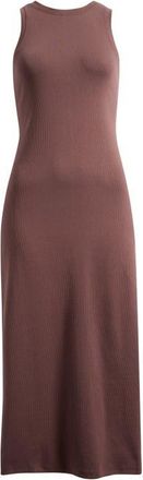 Nordstrom Stretch Cotton Microrib Tank Dress in Brown Roast at Nordstrom, Size Xx-Small