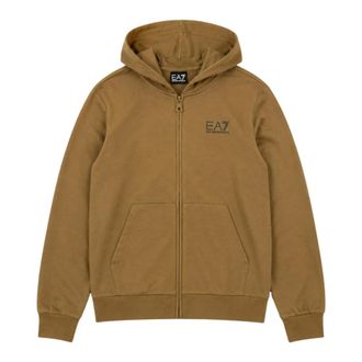 Emporio Armani Hooded Sweatshirt - male - Emporio Armani - Kids Sweatshirts - Green - 12 Y - Kids
