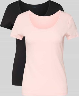 HUGO BOSS K&ouml;rpernahes T-Shirt 2er-Set Aus Baumwoll-Mix Modell TWIN T-SHIRT RN in Rosa, Gr&ouml;&szlig;e XL