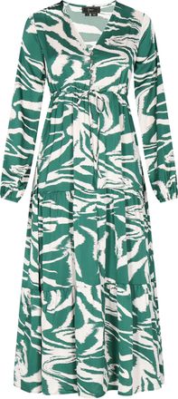 Faina Jurk Dames Groen gebroken wit