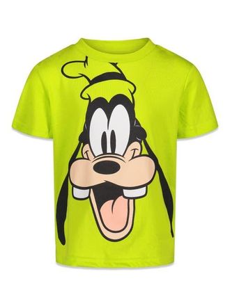 Disney Mickey Mouse Short Sleeve T-Shirt in Lime Green Goofy at Nordstrom, Size 18M