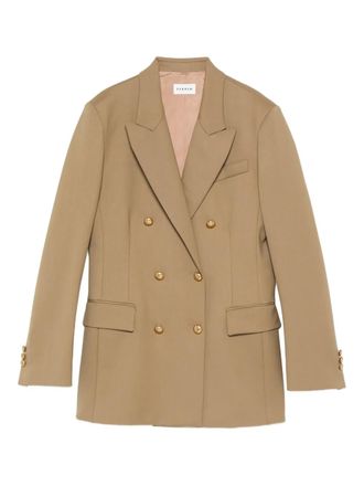 P.A.R.O.S.H. double-breasted stretch-wool blazer - women - Elastane/Virgin Wool - L - Neutrals