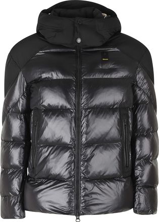 Blauer Black Kiernan Shiny Quilted Polyamide Down Jacket