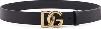 Dolce & Gabbana Luxe Leren Riemencollectie - Heren - Riemen - Zwart - 85 CM - Accessoires