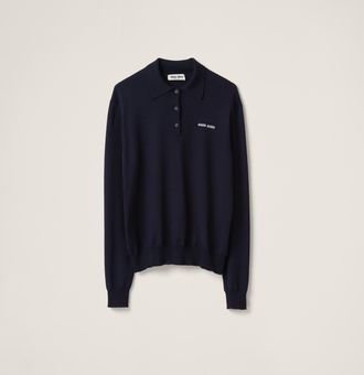 Miu Miu Wool knit polo shirt