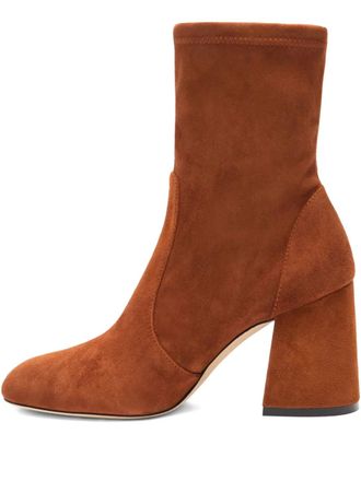 Stuart Weitzman Stivaletti Essencialist Stretch in pelle scamosciata 85mm - Marrone