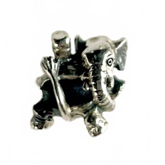 Trollbeads Womens Circus Elephant Bead In Silver