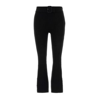 Courr&egrave;ges Knit Capri Pant - Dames - Wijde Broeken - Zwart - S - Polyester - Broeken