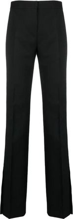 Off-white Rechte broek - Dames - Straight fit broeken - Zwart - XS - Leer - Broeken