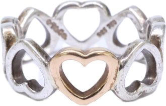Tiffany & Co. Silver Pink Gold Silver 925 Band Ring (Pre-Owned)