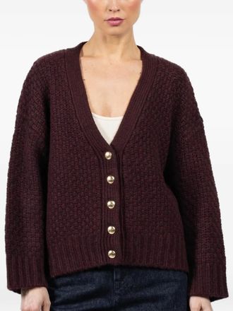 Sablyn Tisch C vest met knopen en V-hals - Rood
