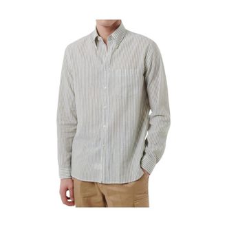 Xacus Gestreept Linnen Overhemd Tailor Fit - Heren - Casual Overhemden - Veelkleurig - 3XL - Linnen - Overhemden