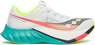 Saucony Mens Endorphin Pro 4 Running Shoes In White Mutant