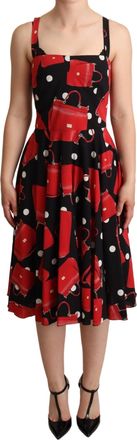 Dolce & Gabbana Gestreepte Handtas Print Jurk