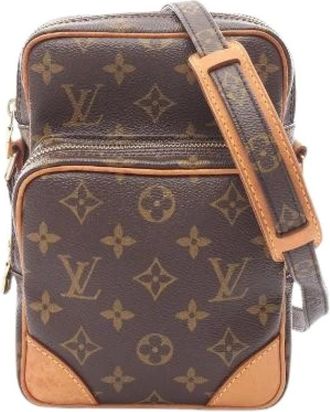 Louis Vuitton Pre-owned Cross Body Bags, female, Brown, Size: ONE SIZE Pre-owned Canvas Cross Body Bag