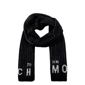 John Richmond Winter Scarves, female, Black, Size: ONE SIZE Wool Scarf with Logo