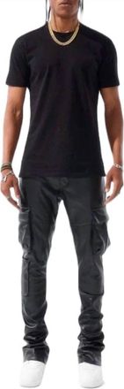 Jordan Craig Ross Stacked Billie Jean Cargo Pants In Black