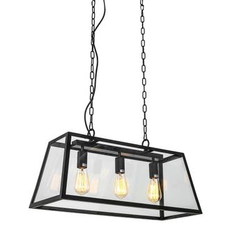 Netlighting Industrial & Retro Hanging Pendant Black Matt 3 Light E27