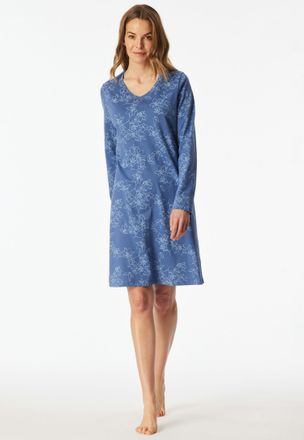 Schiesser Nachthemd UNCOVER BY SCHIESSER Uncover Nightwear, Damen, Gr. 36, N-Gr, blau (899, blau), Single Jersey, Obermaterial: 100% Baumwolle, bequem kniefrei,