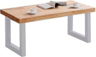 Home Heavenly Mesa De Centro Elevable Darek, Con Caj&oacute;n Interior, Tabla De Madera, Patas Metal Color: Roble - Blanco - Home Heavenly