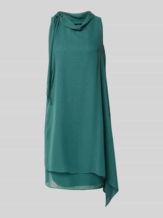 Vera Mont Knielanges Cocktailkleid mit asymmetrischem Saum in Smaragd, Größe 36