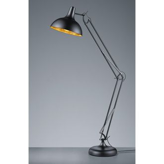 Reality Salvador Piantana Architetto Nera Metallo Nero Interno Oro H.180cm 1 Luce Attacco E27
