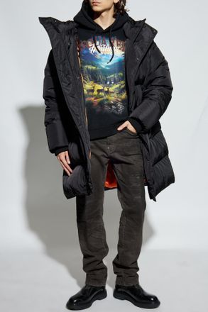 Dsquared2 Long Down Jacket, Mens, Black