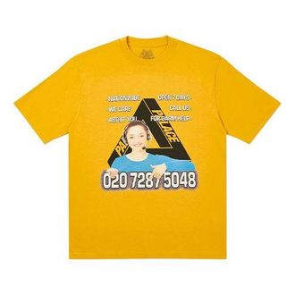 Palace Bell Man Round Neck Short Sleeve Unisex Yellow P19TS008