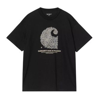 Carhartt Work in Progress Tops, Heren, Zwart, XL, Katoen, S/S Entrance T-Shirt