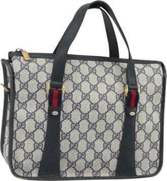 Gucci Pre-owned Vintage Handtas - Dames - Vintage Handtas - Blauw - ONE Size - Leer - Vintage