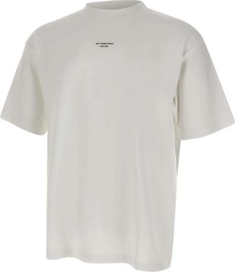 Dr&ocirc;le de Monsieur Slogan Classique - Heren - T-shirts - Wit - S - Katoen - Tops
