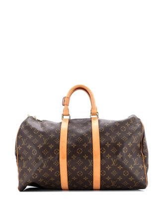 Louis Vuitton Keepall Bag Monogram Canvas 45 satchel - Marrone