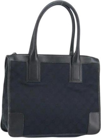 Gucci Pre-owned Handbags, female, Black, Size: ONE SIZE Pre-owned Canvas Handbag