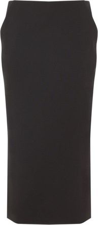 Giorgio Armani Dark Brown Virgin Wool Midi Skirt