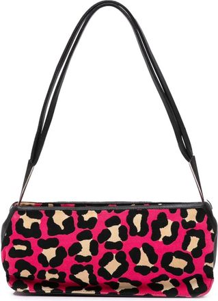 Bottega Veneta Borsa a spalla in tela con stampa leopardata XX secolo - Rosa