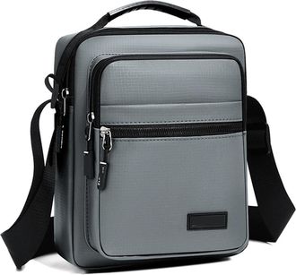 Generic Compatible For Men Oxford Crossbody Bag Single Shoulder Bags Big Capacity Storage Fashion Multi-Pockets(White)