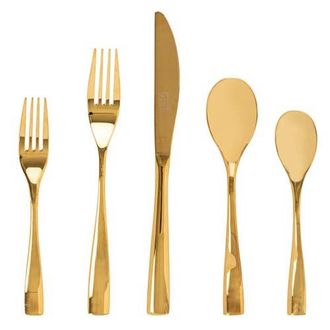 Gibson Home Holland Road 20 Piece Gold Stainless Steel Flatware Set in Metallic Gold at Nordstrom