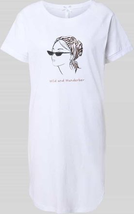 Louis & Louisa Nachthemd mit Motiv Modell Wild und Wunderbar in Weiss, Gr&ouml;&szlig;e XXL