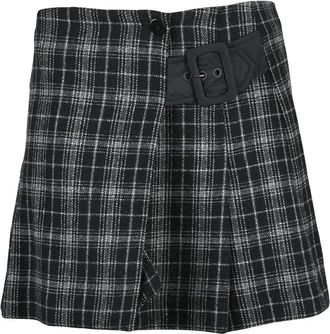 Pinko Black Polyester-Blend Pleated Skirt