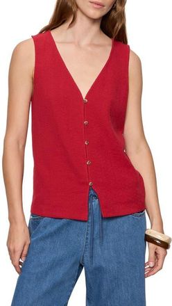 Sanctuary Easy Textured Vest in Red Berry at Nordstrom, Size Xx-Small