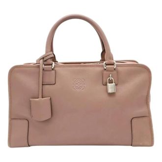 Loewe Pre-owned Boston Handbag - Dames - Vintage Handtas - Roze - ONE Size - Leer - Vintage