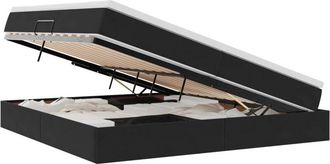 vidaXL Storage Bed with Mattress Black 200 x 200 cm Velvet vidaXL